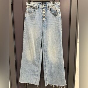 GAP Denim High Rise Wide-Leg Jeans - Light Blue